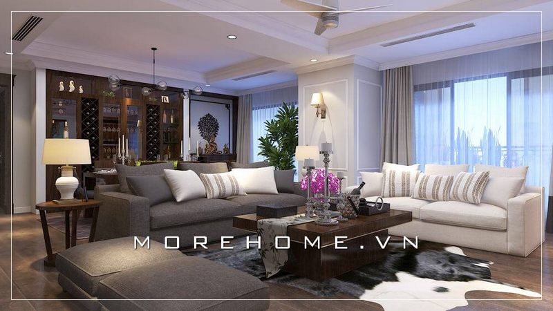 Mẫu sofa màu trắng tinh tế và nổi bật